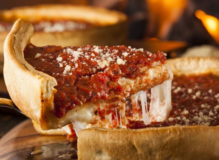 deep dish pizza