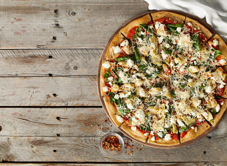 healthy ingredient pizza