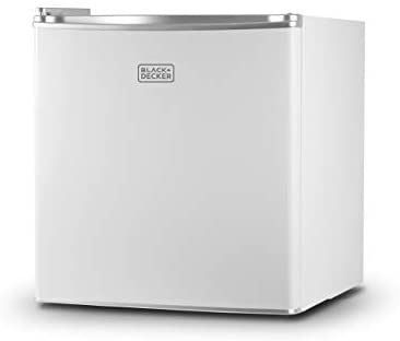 BLACK+DECKER BCRK17W Compact Refrigerator Energy Star Single Door Mini Fridge with Freezer