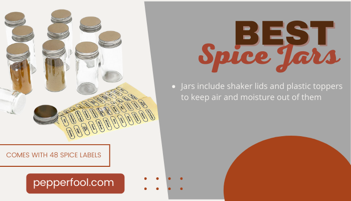 DecoBros Spice Bottles with Label Set 